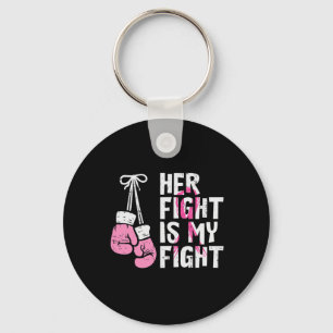 Cancer Boxing älskar hennes kamp Mina kvinnor Mana Nyckelring