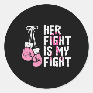 Cancer Boxing älskar hennes kamp Mina kvinnor Mana Runt Klistermärke