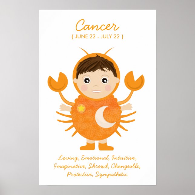Cancer - Boy Horoscope Poster (Framsidan)