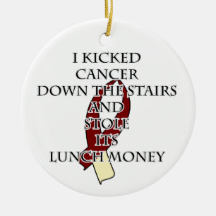Cancer Bully (Burgandy & Cream) Julgransprydnad Keramik