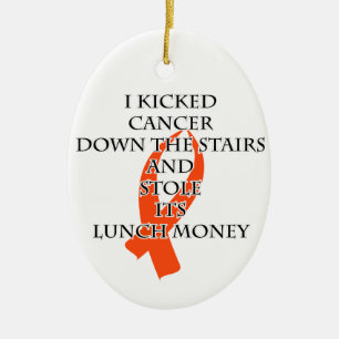 Cancer Bully (Orange Ribbon) Julgransprydnad Keramik