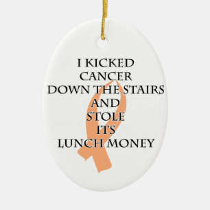 Cancer Bully (Peach Ribbon) Julgransprydnad Keramik