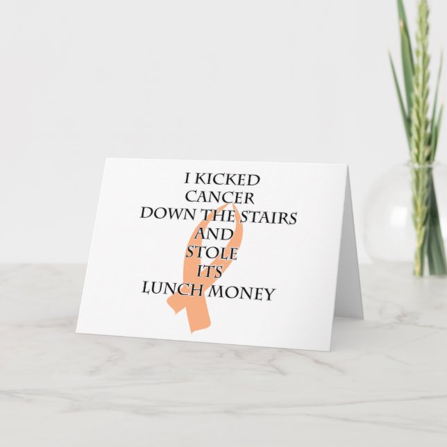 Cancer Bully (Peach Ribbon) Kort (Framsida)