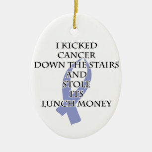 Cancer Bully (Periwinkle Ribbon) Julgransprydnad Keramik