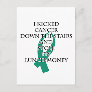 Cancer Bully (Teal Ribbon) Vykort