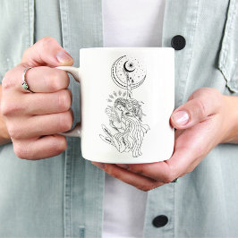 Cancer Capricorn Girl 15oz Black Rim Mugg