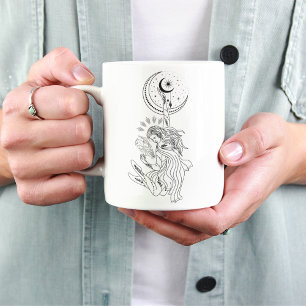 Cancer Capricorn Girl 15oz Black Rim Mugg