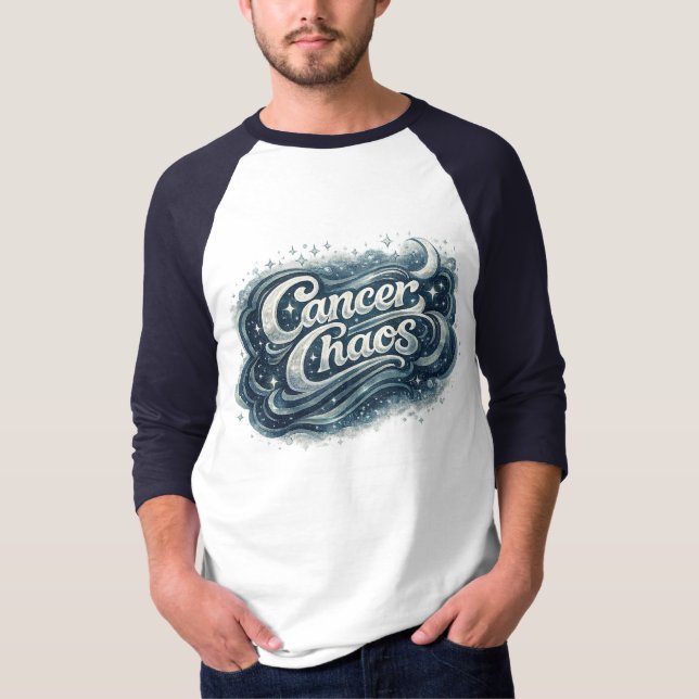 Cancer Chaos | Moody Moon Zodiac Astrology Shirt T (Framsida)