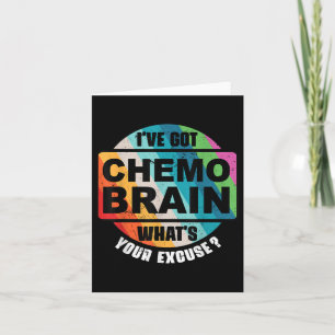 Cancer Chemo Brain Retro Awareness Gift Kort
