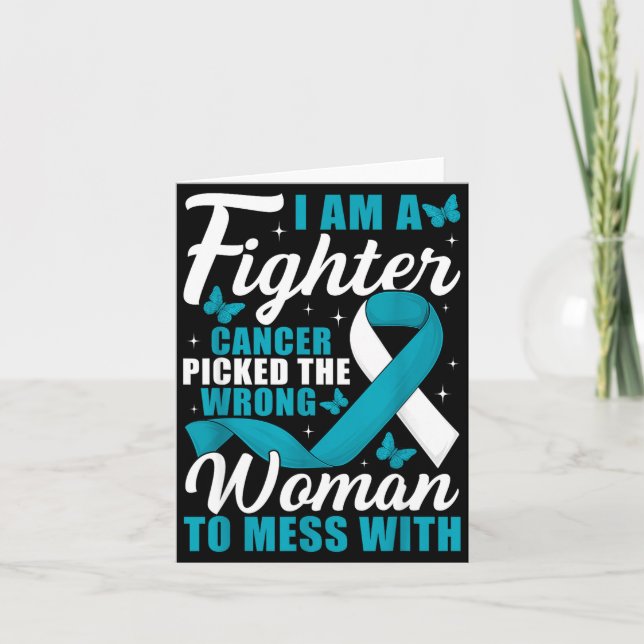 Cancer Cked Wrong Woman Cervical Cancer Awareness  Kort (Framsida)