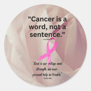 Cancer Classic Round Sticker Runt Klistermärke