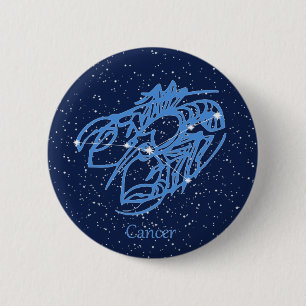 Cancer Constellation and Zodiac Sign med stjärnor Knapp