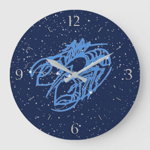 Cancer Constellation and Zodiac Sign med stjärnor Stor Klocka