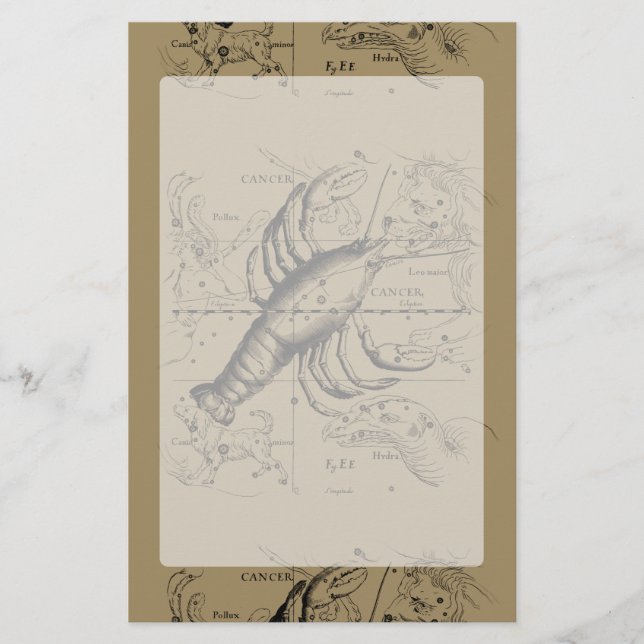 Cancer Constellation by Hevelius circa 1690 Brevpapper (Framsida)