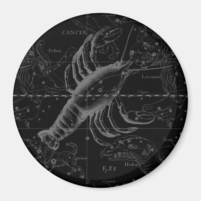 Cancer Constellation Hevelius 1690 Decor Magnet (Framsidan)