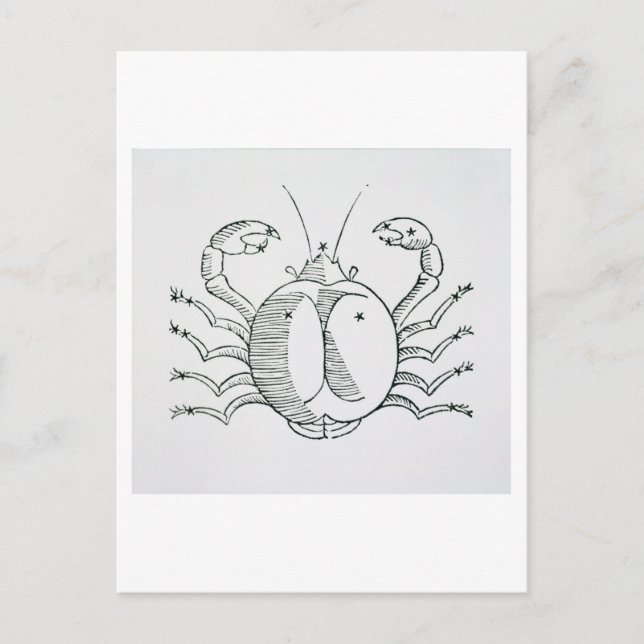Cancer (Crab) är en illustration från "Poetic" Vykort (Framsida)