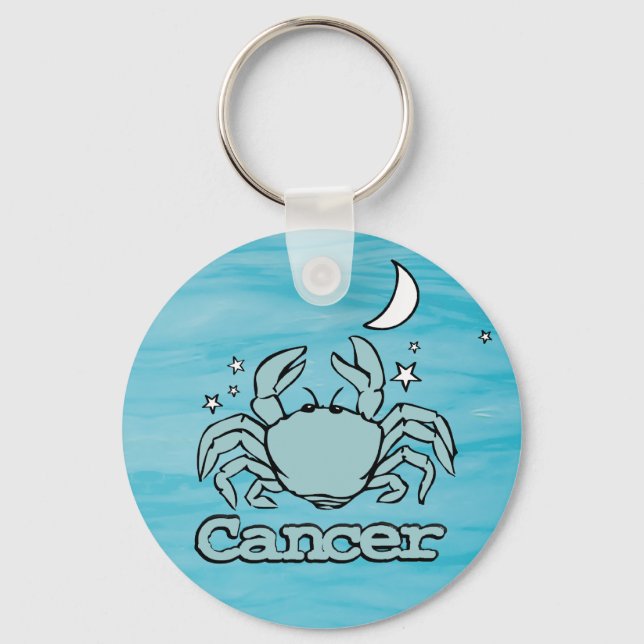 Cancer Crab astrological vatten-teckenskedjan Nyckelring (Framsida)