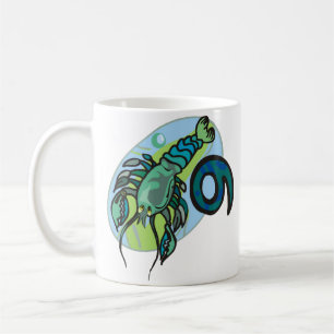 Cancer Crab med Symbol i stil på 1970-talet Kaffemugg
