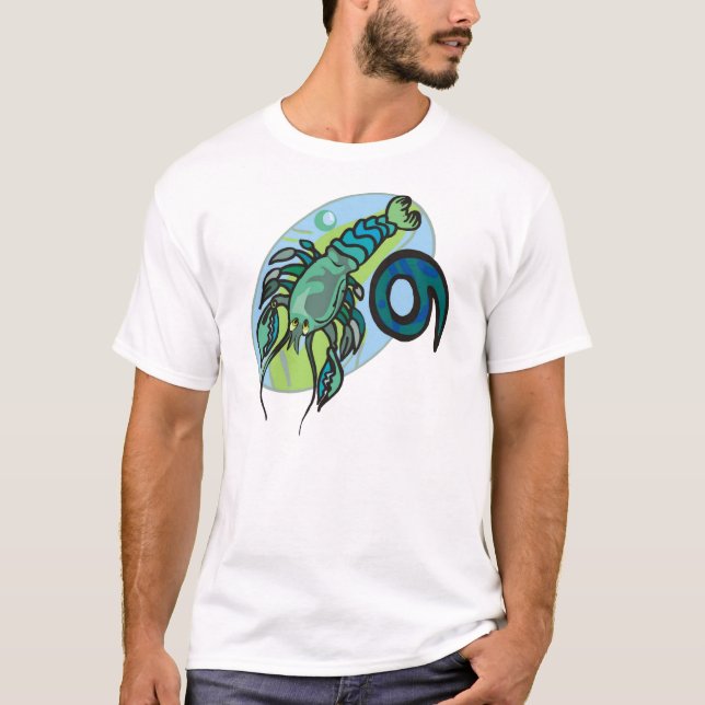 Cancer Crab med Symbol i stil på 1970-talet Tee Shirt (Framsida)