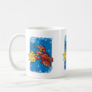 Cancer Crab på natten himlar Kaffemugg