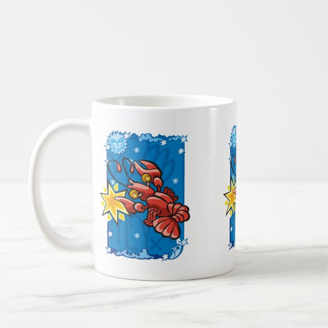 Cancer Crab på natten himlar Kaffemugg (Vänster)