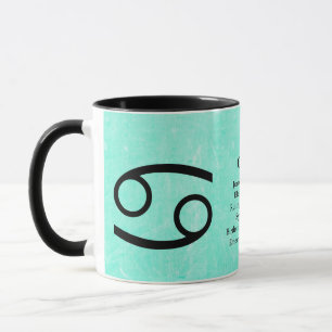 Cancer Crab Symbol Lila Horoscope Coffee Mugg