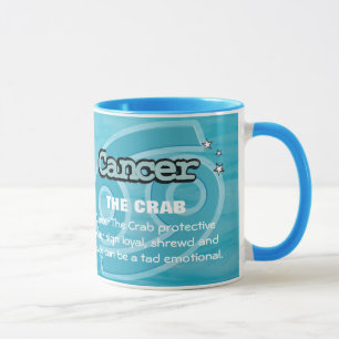 Cancer Crab vatten-tecknet, katastrofalt mugg