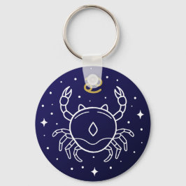 Cancer Crab Zodiac-tecken Nyckelring