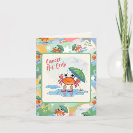 Cancer Crab Zodiac-tecken Tack Kort
