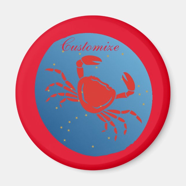 Cancer Crab Zodiac Thunder_Cove Magnet (Framsidan)