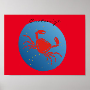 Cancer Crab Zodiac Thunder_Cove Poster