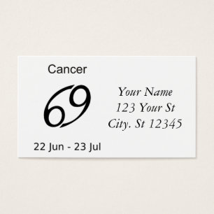 Cancer Crab Zodiac Thunder_Cove Visitkort