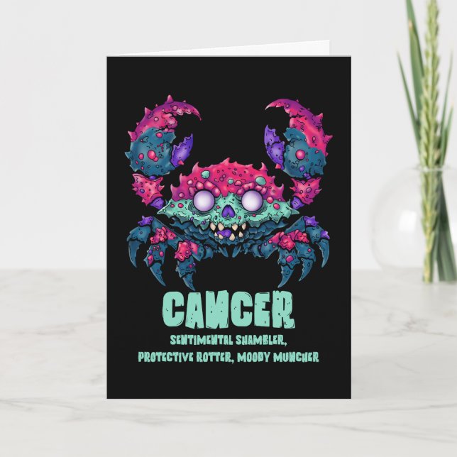 Cancer Crab Zombie Kort (Framsida)