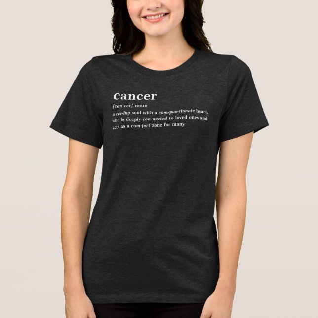 Cancer Definition Estetisk Astrologipresent T Shirt (Framsida)