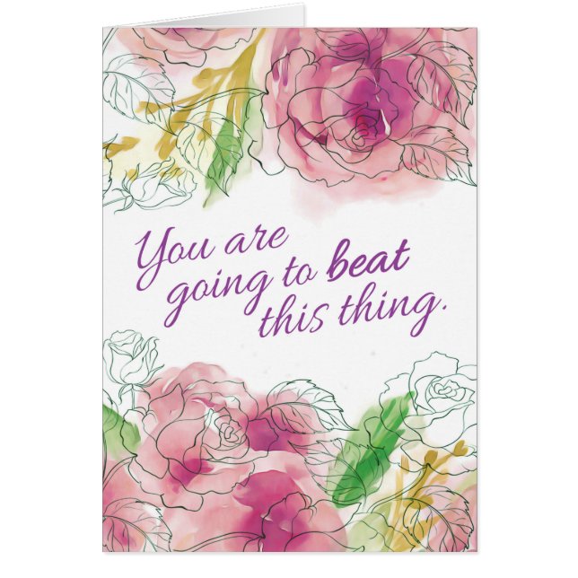 Cancer Diagnosis, du kommer att slå här i Sak Hälsningskort (Framsidan)