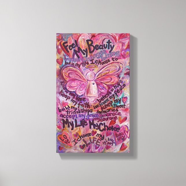 Cancer Dikt Angel Painting Wrapped Canvas Art (Framsida)