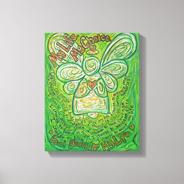 Cancer Dikt Angel Painting Wrapped Canvas Art (Framsida)