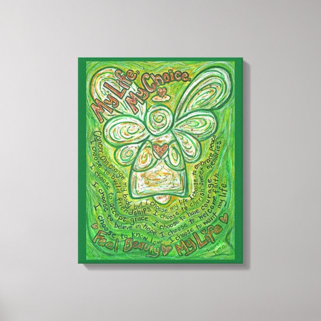 Cancer Dikt Angel Painting Wrapped Canvas Art (Framsida)