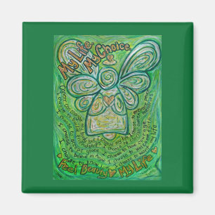 Cancer Dikt Grönt Angel Art Anpassningsbar Magnets Magnet