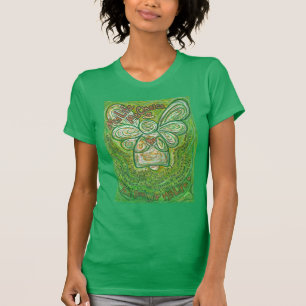 Cancer Dikt Grönt Angel Art Anpassningsbar T- Shir T Shirt
