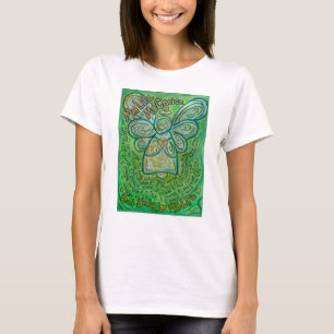 Cancer Dikt Grönt Guardian Angel Art T-Shirt