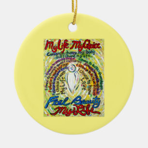 Cancer Dikt White Angel Art Anpassningsbar Gift Or Julgransprydnad Keramik