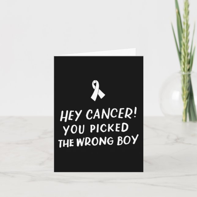 Cancer, du plockade fel pojkbarnkanin kort (Framsida)