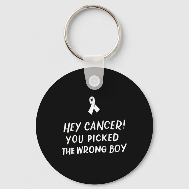 Cancer, du plockade fel pojkbarnkanin nyckelring (Framsida)
