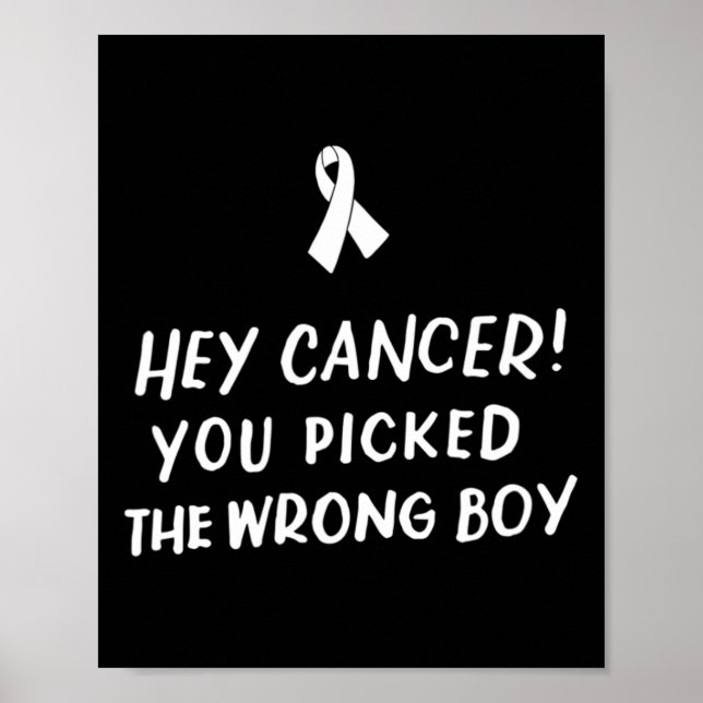 Cancer, du plockade fel pojkbarnkanin poster (Framsidan)