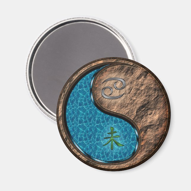 Cancer & Earth Get Magnet (Front/Back)