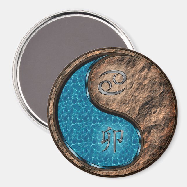 Cancer & Earth Kanin Magnet (Front/Back)