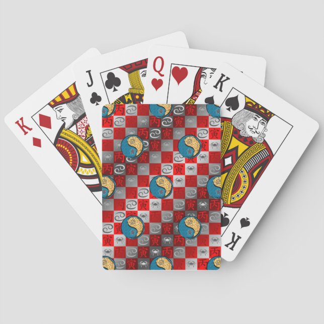 Cancer & Eldtiger Casinokort (Baksidan)