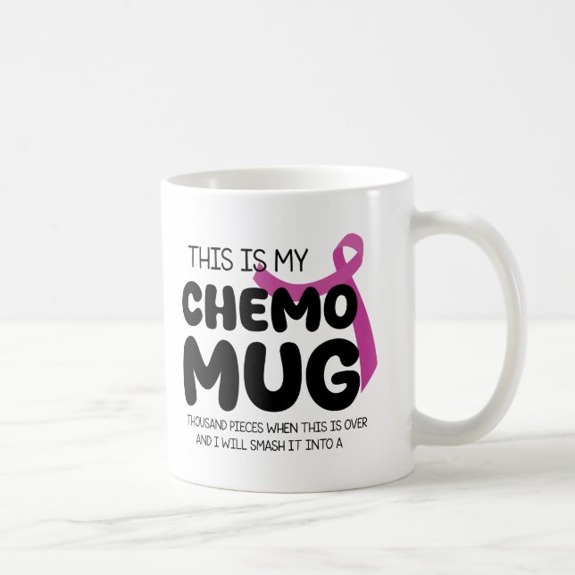 Cancer Encouragement Gift, det här är mitt chemo Kaffemugg (Höger)