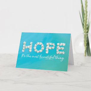 Cancer Encouragement - Hope är en BEAUTIFUL sak Kort